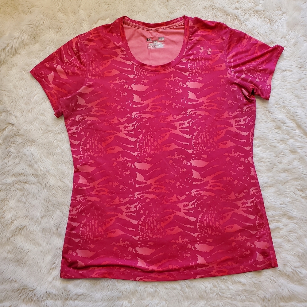 Underarmour Large Pink Women's Tshirt Fitted